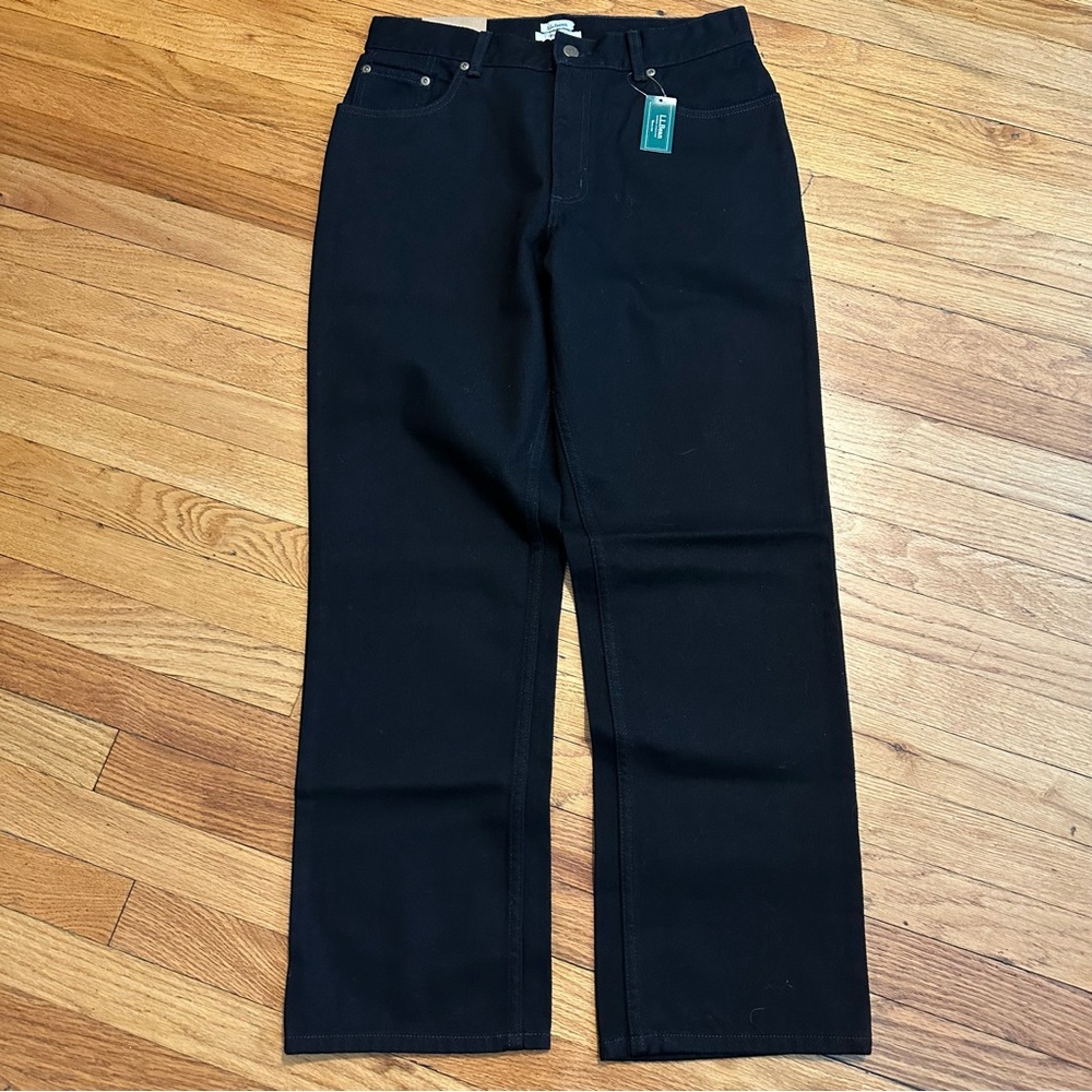 Women’s New with Tags L.L. Beans Black Jeans Size 12 Original Fir